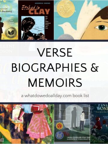 Verse biographies and memoirs for middle school aged kids