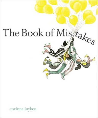 book cover with people holding on to a bunch of yellow balloons