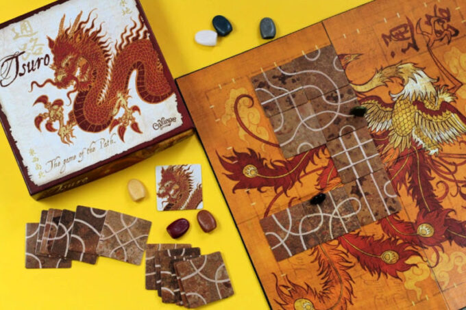 Tsuro game of the path board, box and pieces