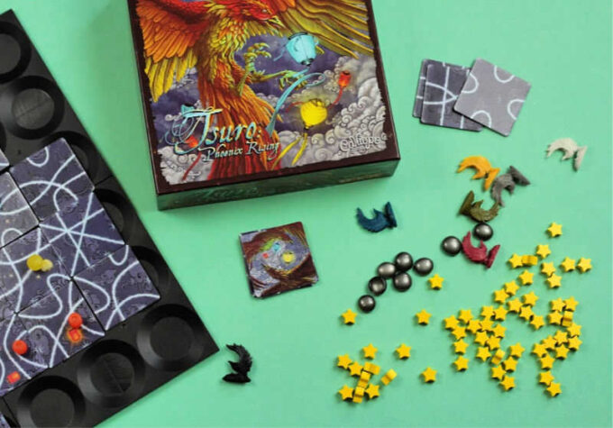 Tsuro phoenix rising game box and pieces