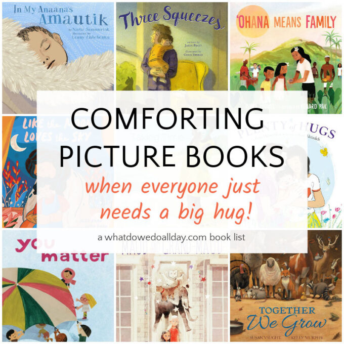 comforting picture book collage of book covers