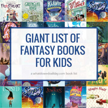 Collage of fantasy books for kids with text overlay.