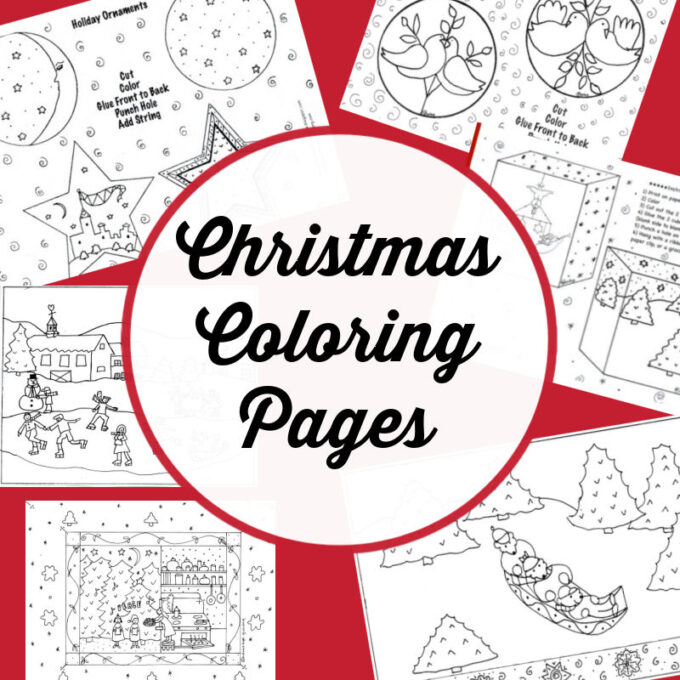 christmas coloring pages collage