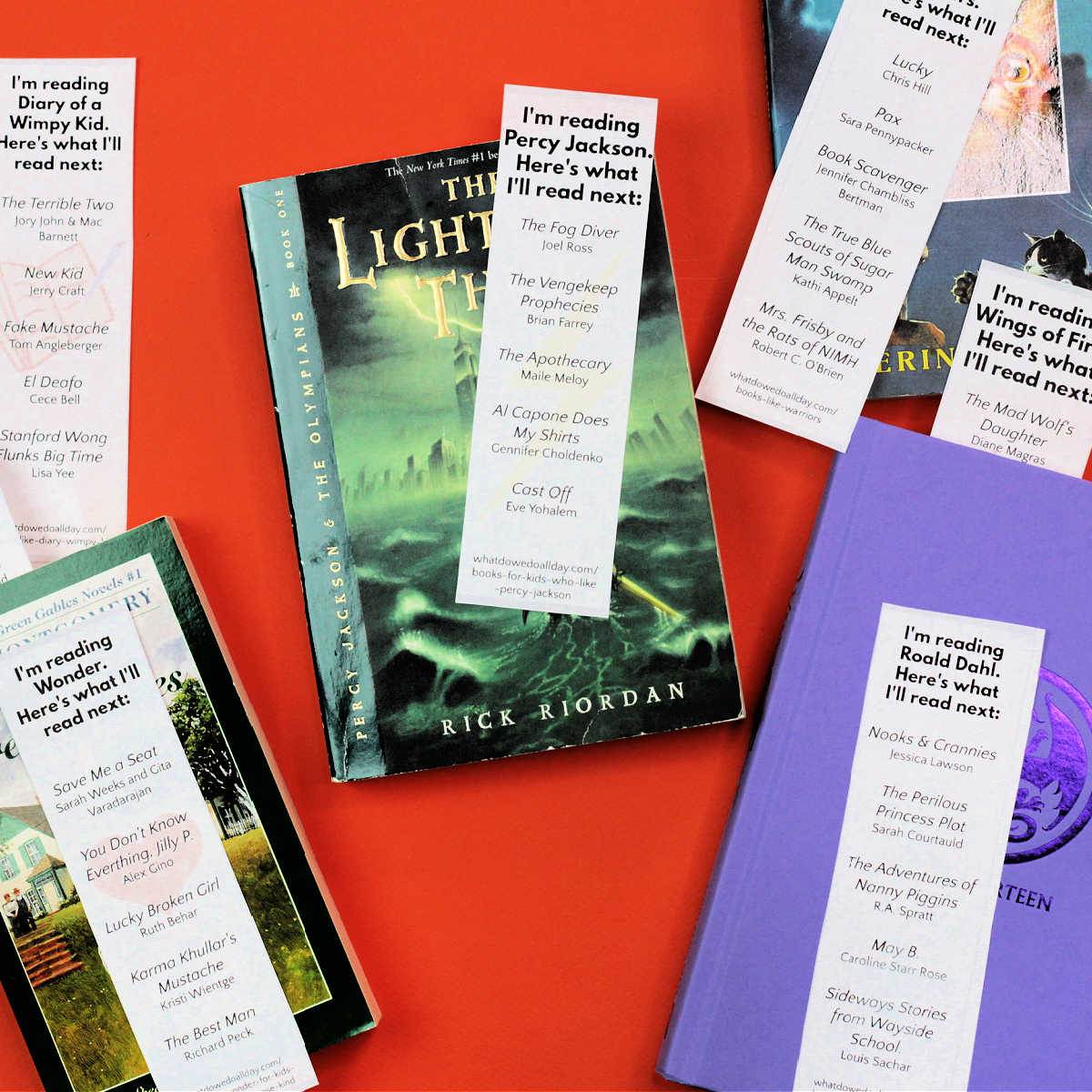 paper bookmarks and children's books