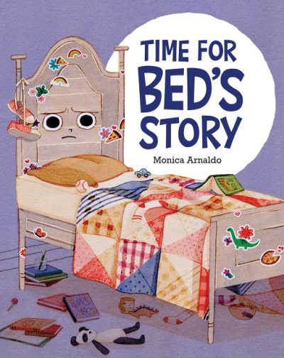 Time for Bed's Story picture book cover showing bed with face