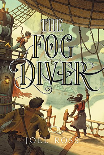 The Fog Diver book cover  featuring people in an airship