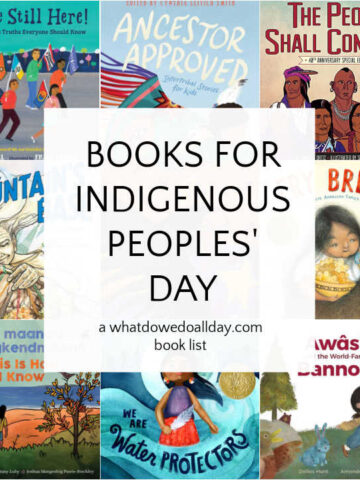 Collage of children's books for Indigenous Peoples' Day