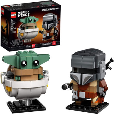 LEGO building sets of Baby Yoda and Mandalorian