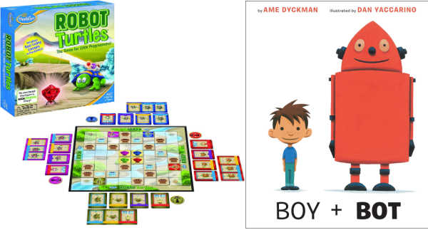 Turtle game and Boy and Bot book cover
