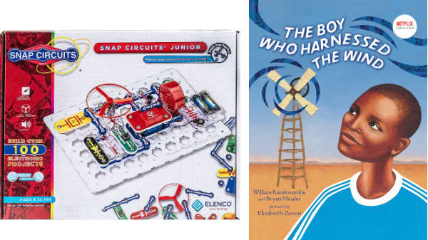 Snap Circuits and Boy Who Harnessed the Wind book cover