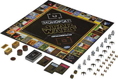 Monopoly Star Wars game board, cards and pieces