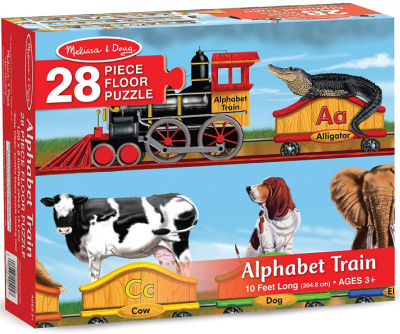Alphabet train puzzle in box 