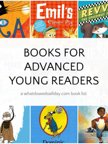 Collage of advanced chapter books for young readers