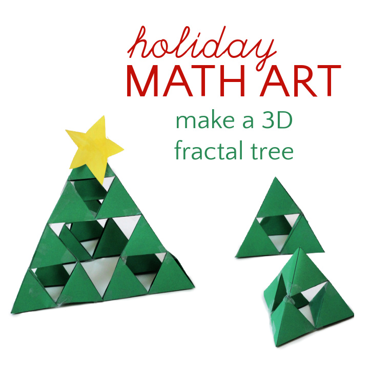 Green paper fractal trees with paper star