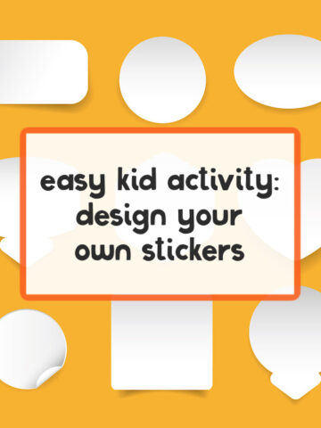 Grid of plain white stickers with text overlay