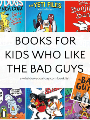 Collage of books like The Bad Guys