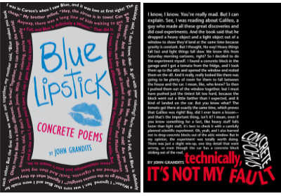 Two book covers for concrete poetry for teens