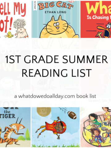 Collage of 1st grade summer reading books