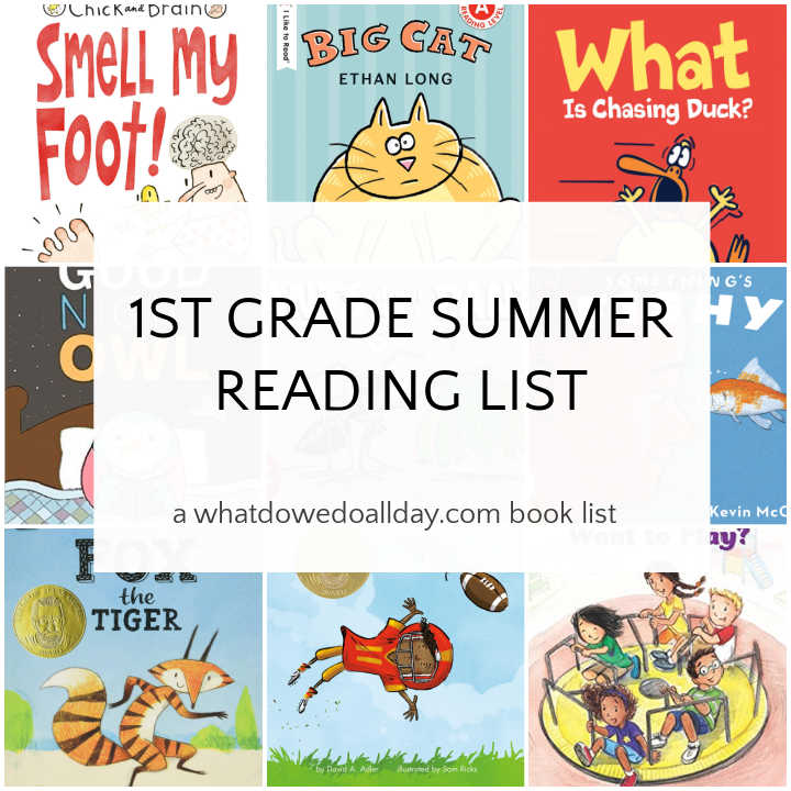 Collage of 1st grade summer reading books
