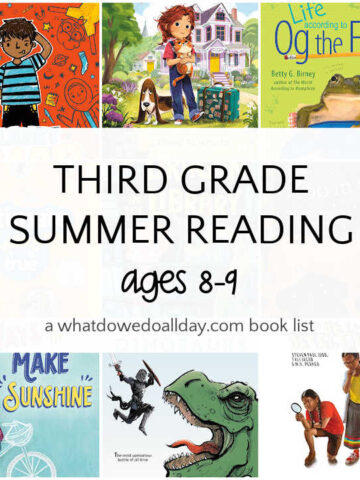 Collage of books for 3rd grade summer reading list
