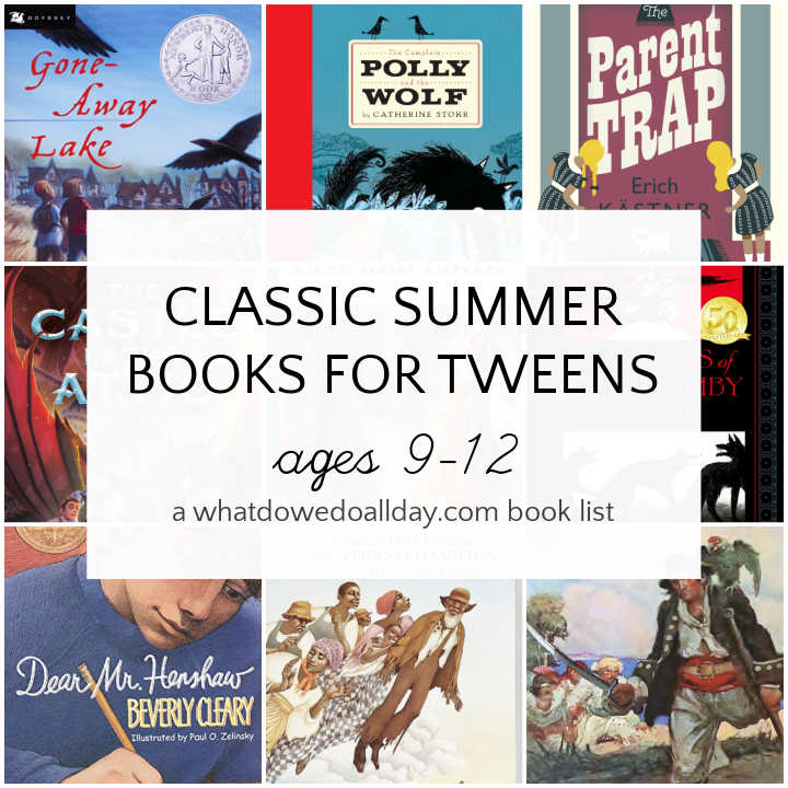 Book covers for classic summer books for tweens