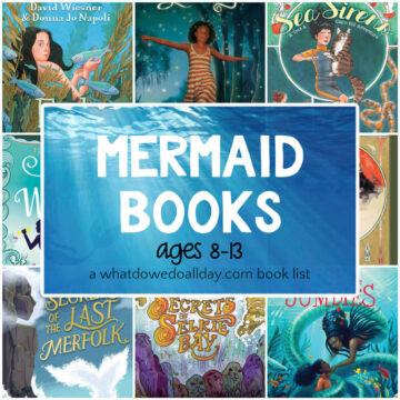 Collage of mermaid books for tweens