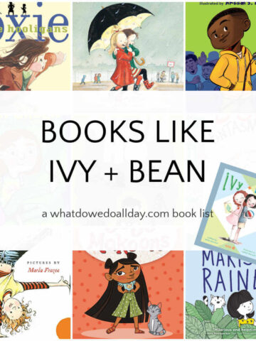 Collage of book covers of chapter books like Ivy and Bean