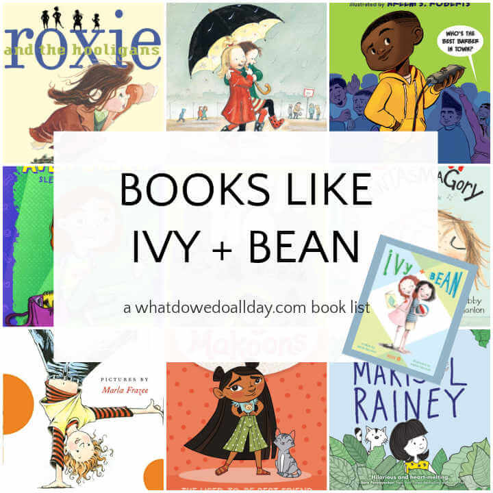 Collage of books like Ivy and Bean