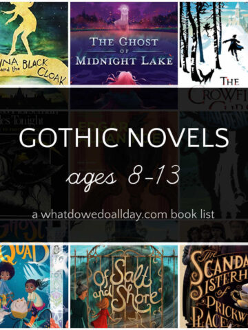 Collage of gothic children's books