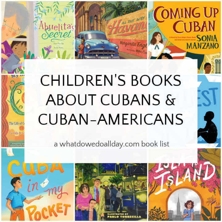 Collage of books about Cuba