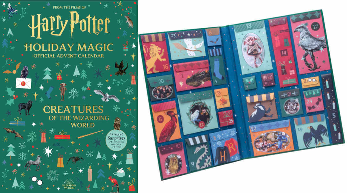 Harry Potter Holiday Magic advent calendar show open and closed