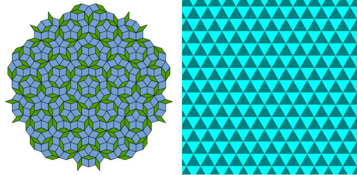 Side by side examples of tessellations