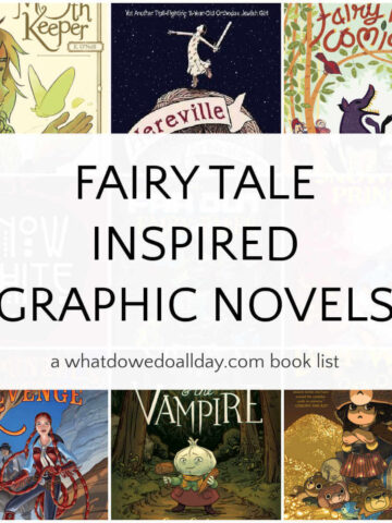 Collage of fairy tale graphic novels