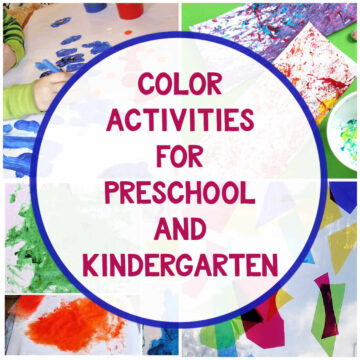 Collage of color activities and art projects