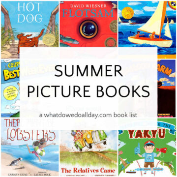 Collage of summer books for kids