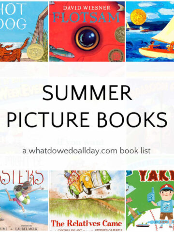 Collage of summer books for kids
