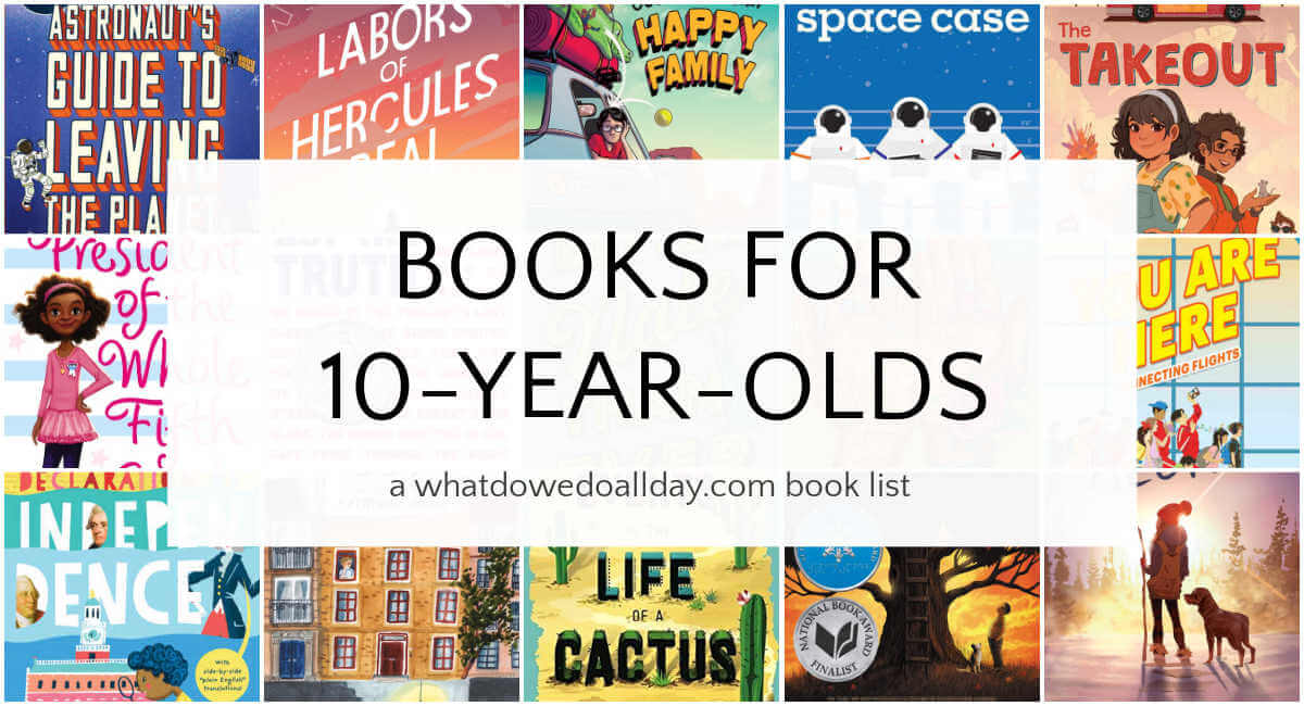 Collage of middle grade books for 10-year-olds