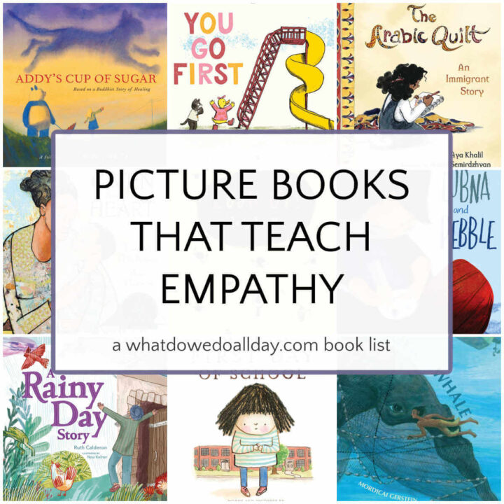 Children's books about empathy for others - collage of book covers