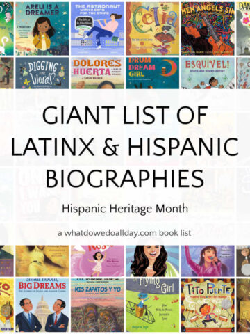 Collage of latino and hispanic biographies for kids