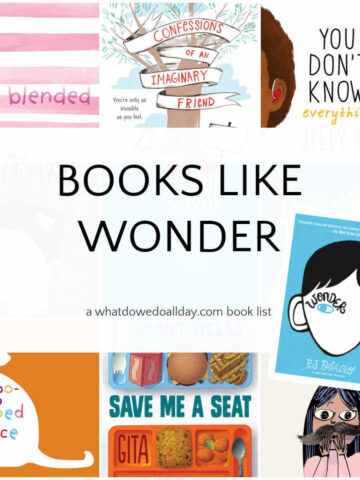 Collage of books like Wonder