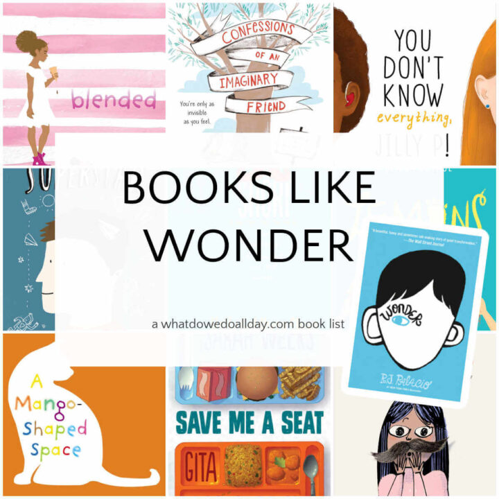 collage of books like Wonder