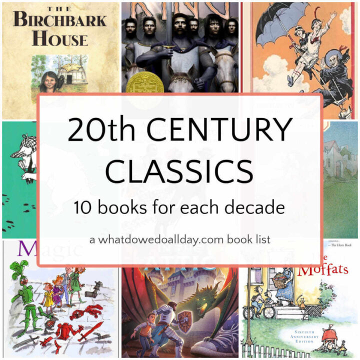 Collage of book covers for 20th century children's classics