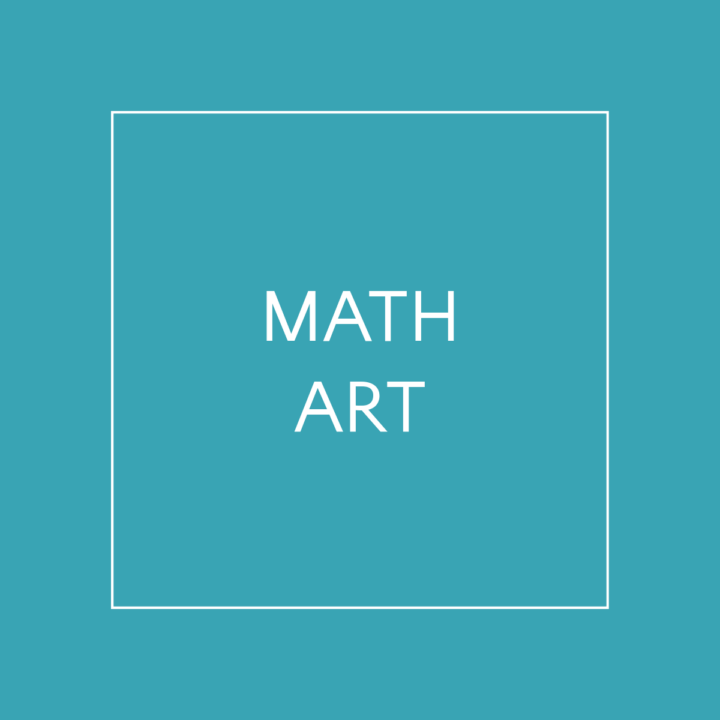 blue square with text math art