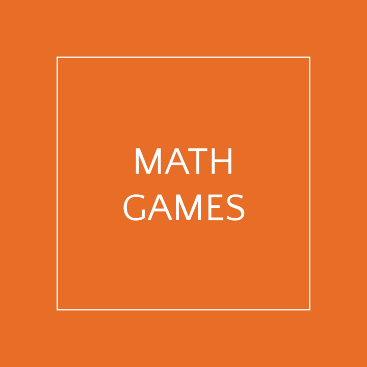 orange square with text math games