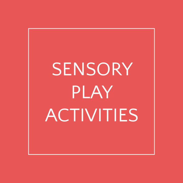pink square with text sensory play activities