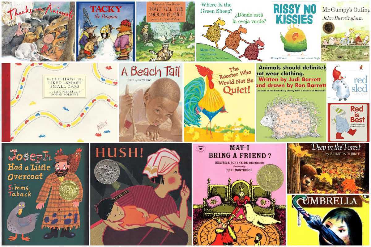 Collage of children's picture books.
