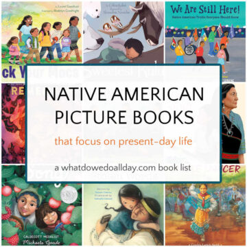 Collage of picture books featuring Native American authors and illustrators.