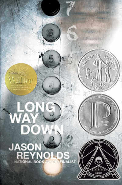 Long Way Down by Jason Reynolds, book cover.