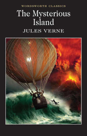 The Mysterious Island by Jules Verne book cover.