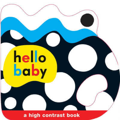Hello Baby, high contrast book for babies.